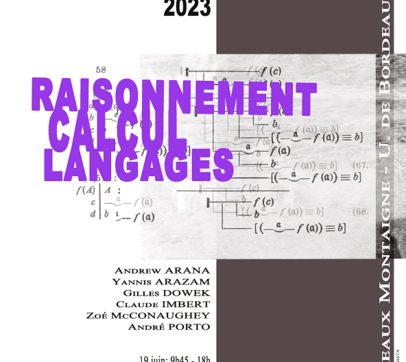 Colloque Raisonnement, calcul, langages